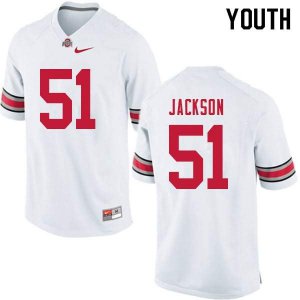 NCAA Ohio State Buckeyes Youth #51 Antwuan Jackson White Nike Football College Jersey CPL8145UI